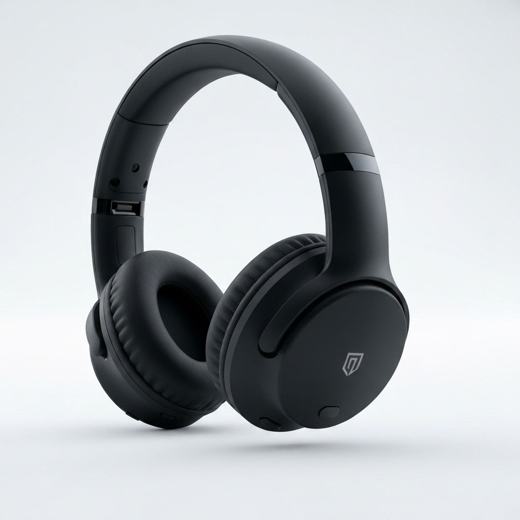 Premium wireless headphones showcasing modern design and technology
